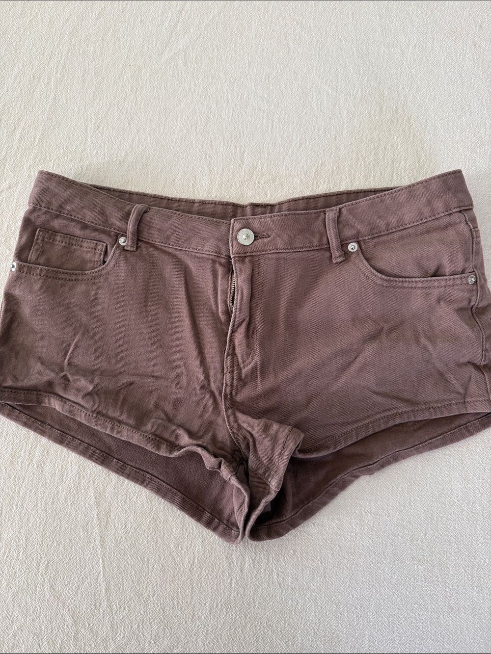 H&M mauve/brown Women's Denim-Style Short Shorts